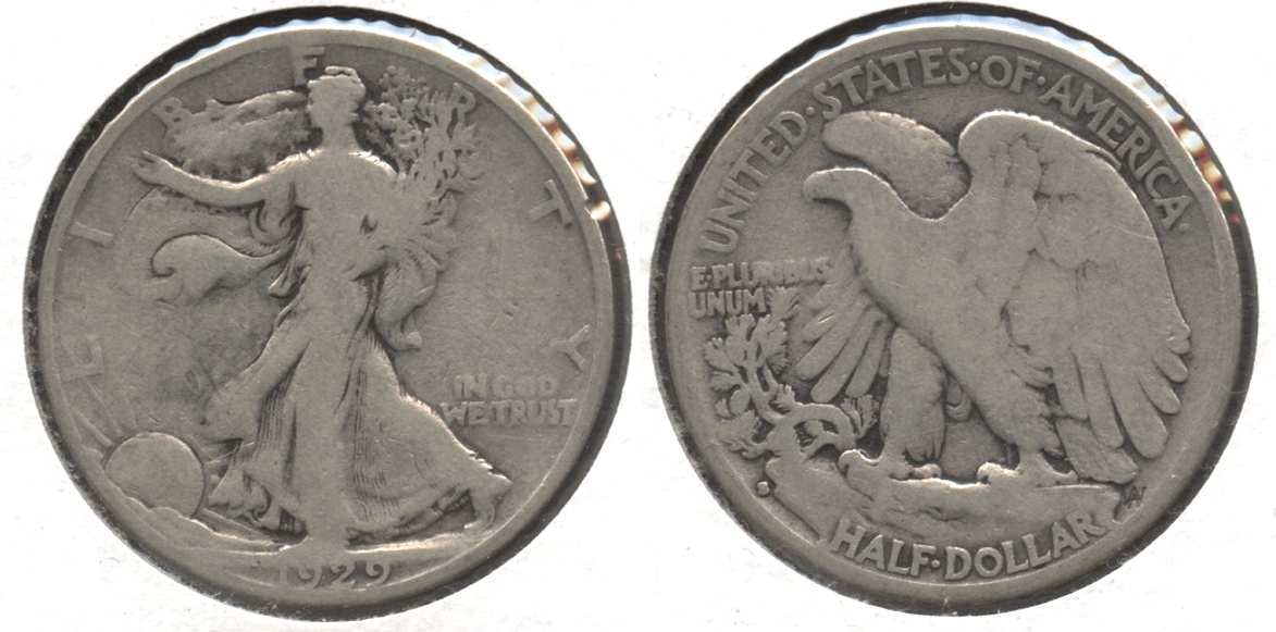 1929-S Walking Liberty Half Dollar VG-8 #r