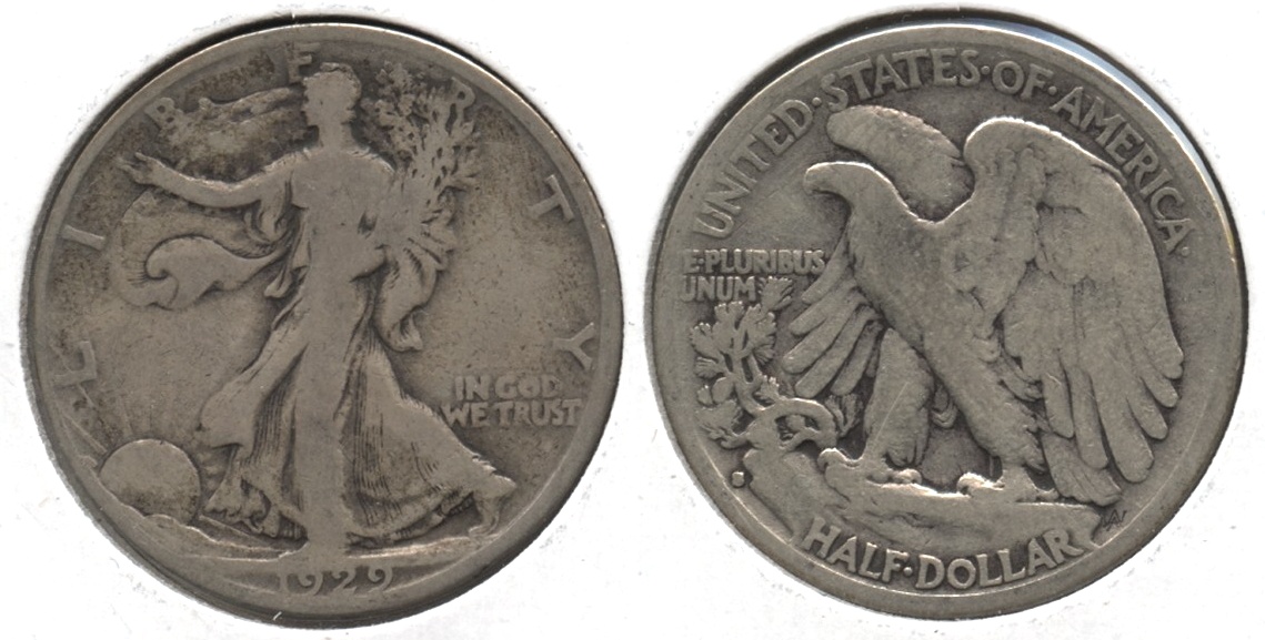 1929-S Walking Liberty Half Dollar VG-8 #t