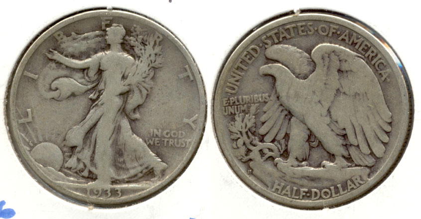 1933-S Walking Liberty Half Dollar Fine-12 c