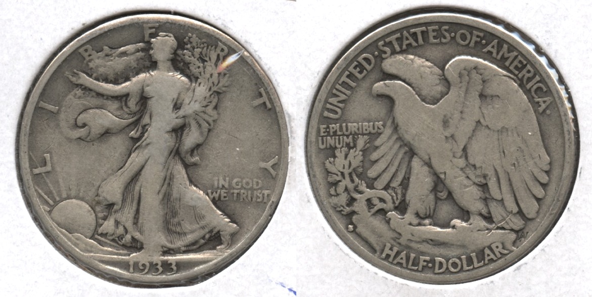 1933-S Walking Liberty Half Dollar Fine-12 #w