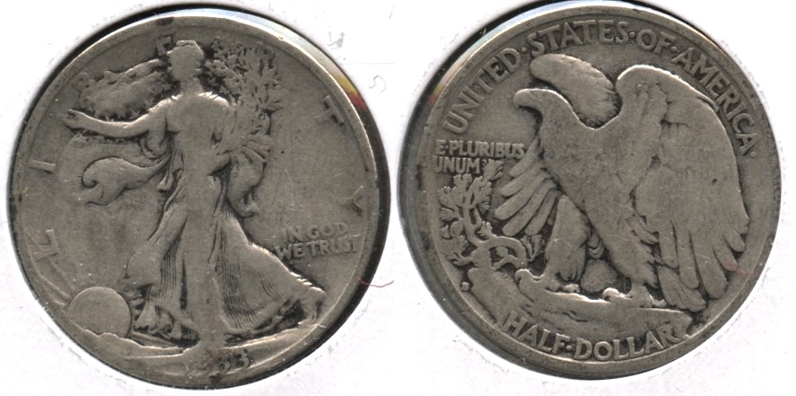 1933-S Walking Liberty Half Dollar VG-8 m