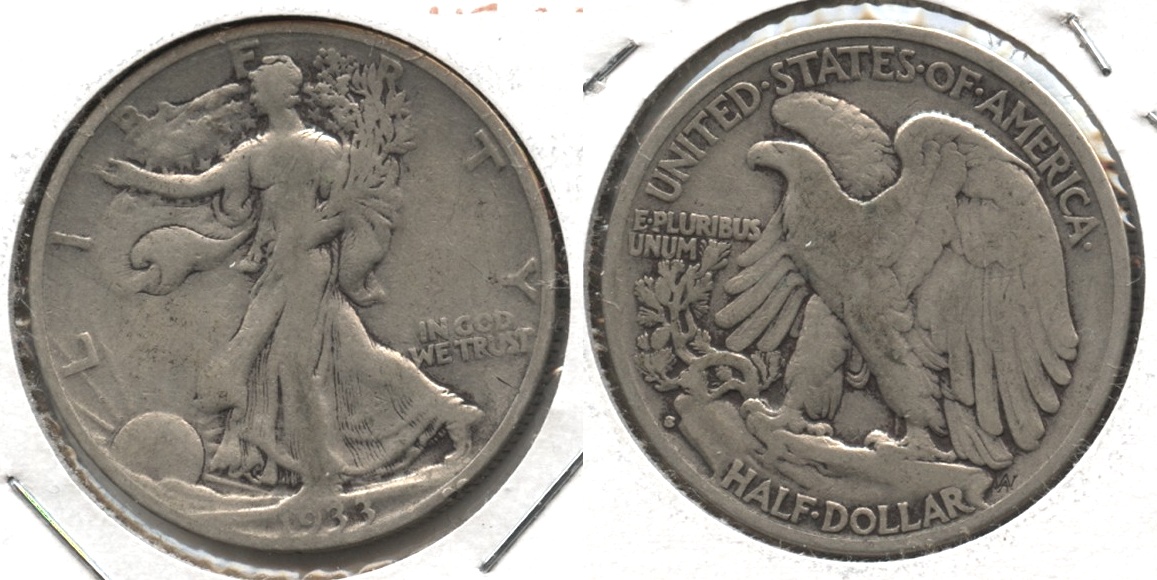 1933-S Walking Liberty Half Dollar VG-8 #p