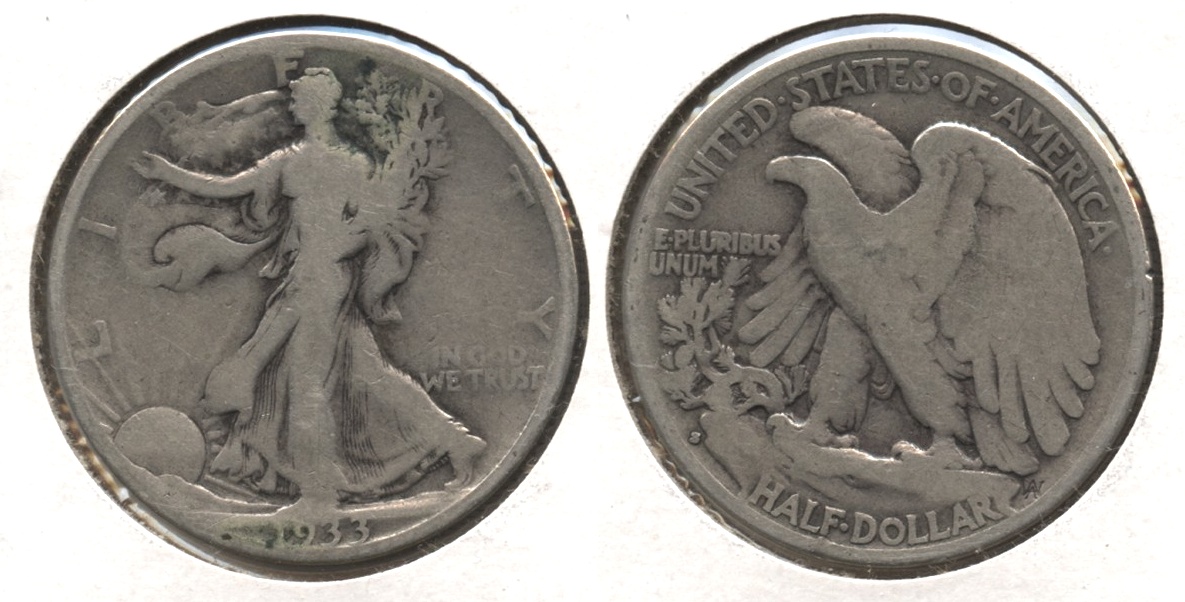1933-S Walking Liberty Half Dollar VG-8 #w