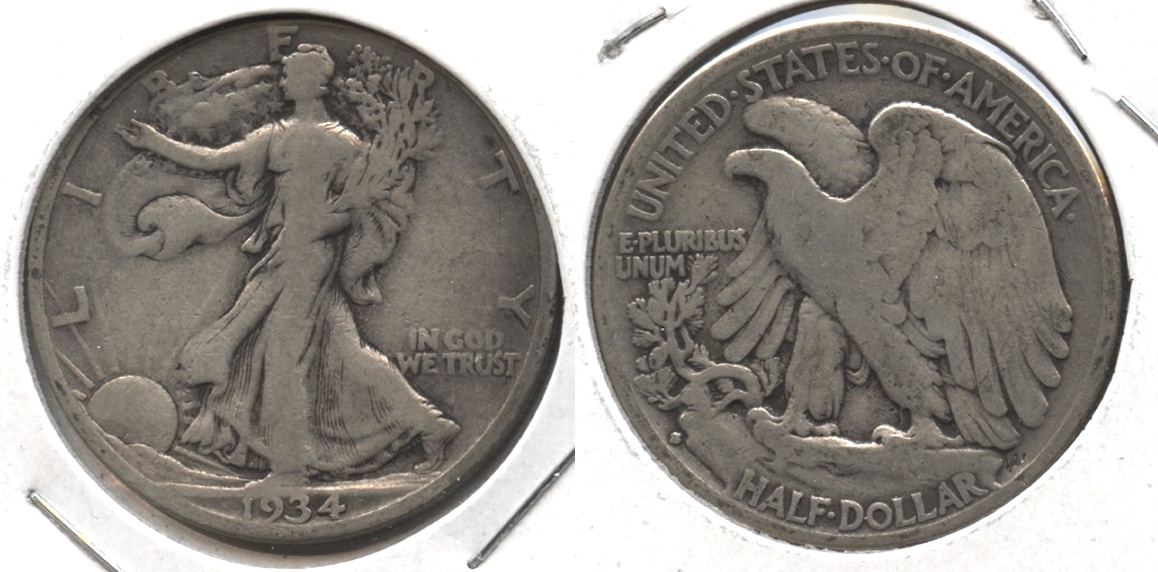 1934-S Walking Liberty Half Dollar Fine-12