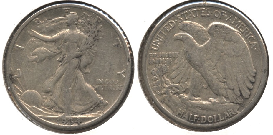 1934-S Walking Liberty Half Dollar Fine-15
