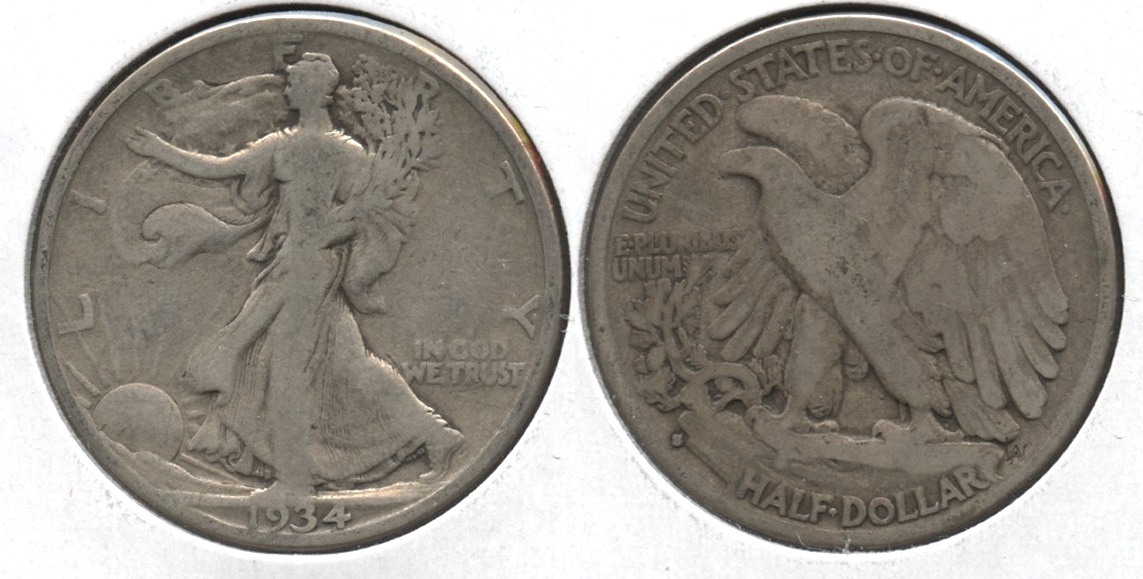 1934-S Walking Liberty Half Dollar VG-8 #a