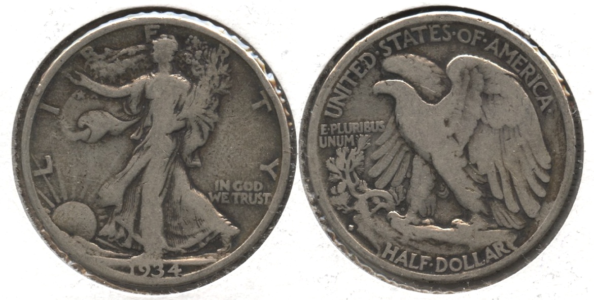 1934-S Walking Liberty Half Dollar VG-8 #b