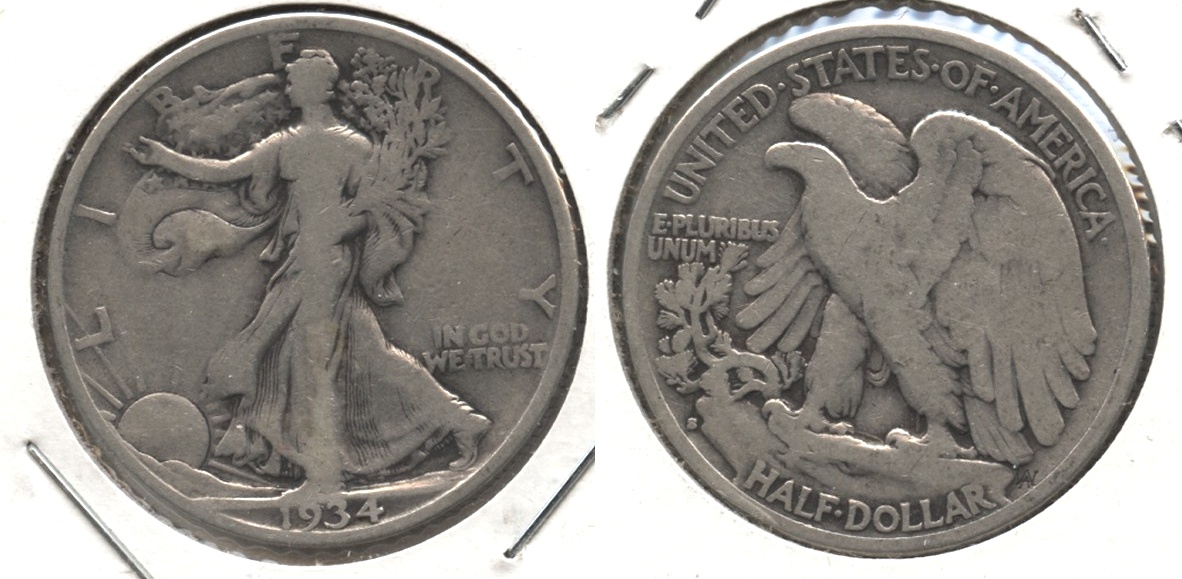1934-S Walking Liberty Half Dollar VG-8 #e