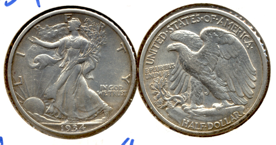 1934 Walking Liberty Half Dollar AU-50 a