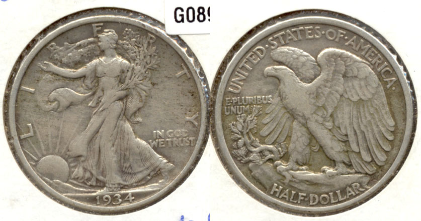 1934 Walking Liberty Half Dollar EF-40 a