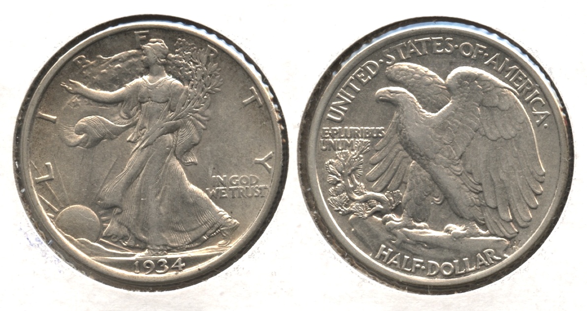 1934 Walking Liberty Half Dollar EF-45