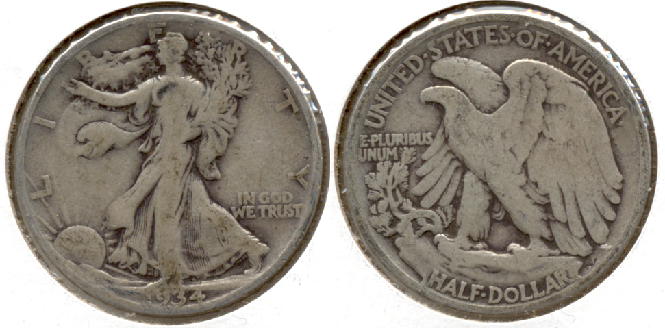 1934 Walking Liberty Half Dollar Good-4