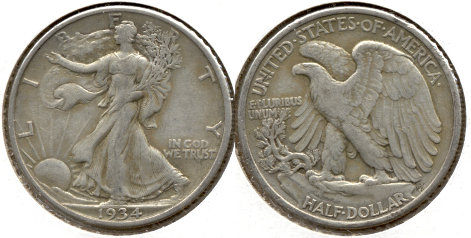 1934 Walking Liberty Half Dollar VF-20 i
