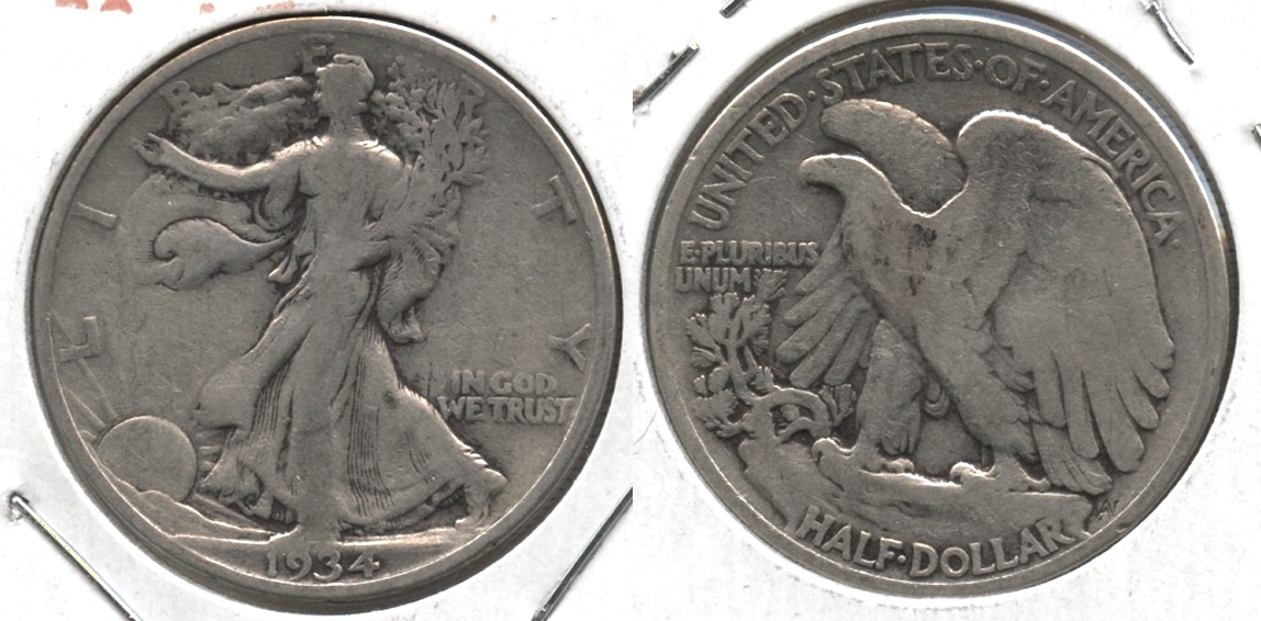 1934 Walking Liberty Half Dollar VG-8 #r