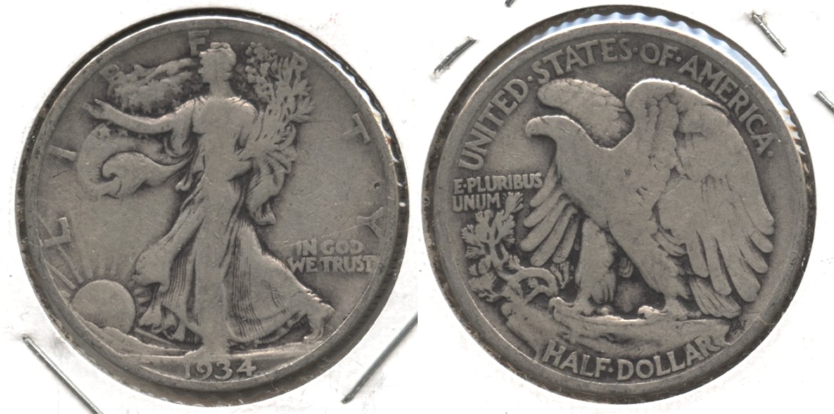 1934 Walking Liberty Half Dollar VG-8 #t