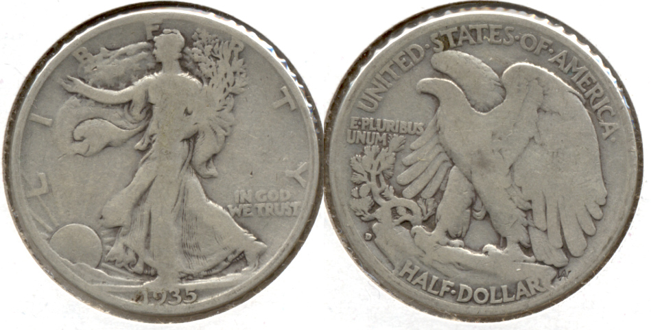 1935-D Walking Liberty Half Dollar Good-4 a