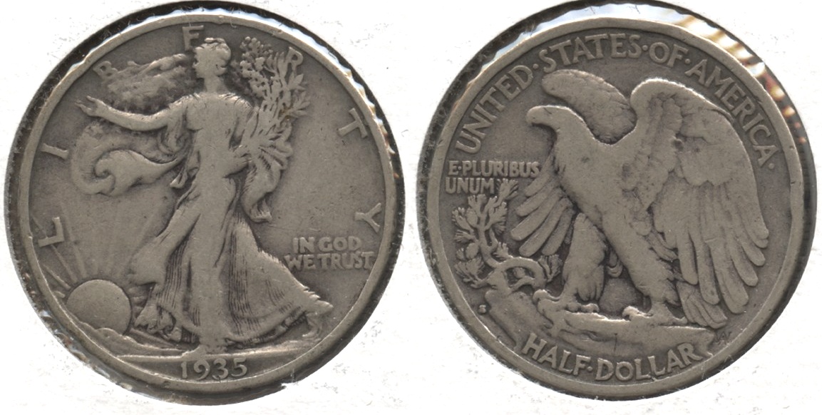 1935-S Walking Liberty Half Dollar Fine-12 #a