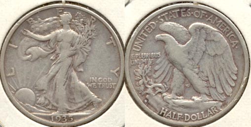 1935-S Walking Liberty Half Dollar VF-20