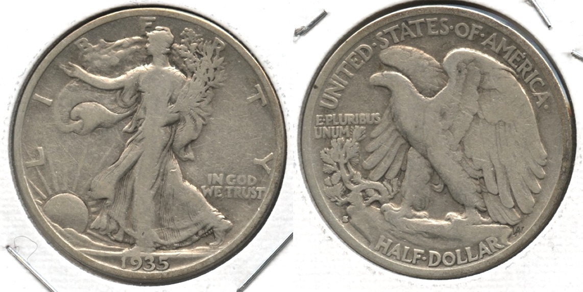 1935-S Walking Liberty Half Dollar VG-8 Cleaned