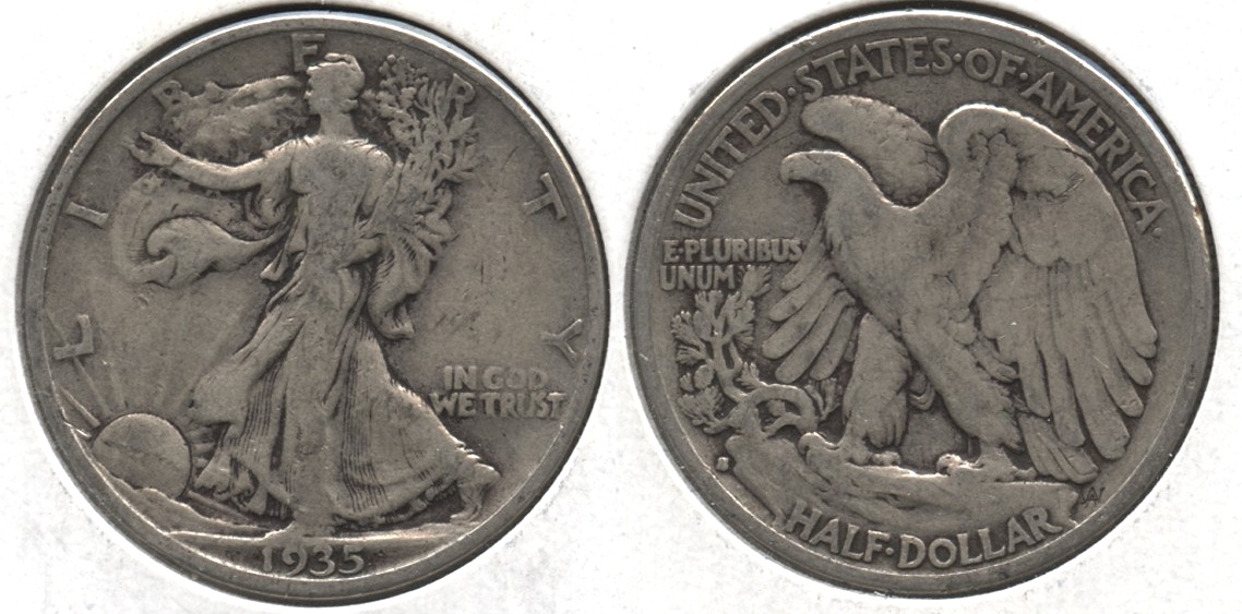 1935-S Walking Liberty Half Dollar VG-8 #c