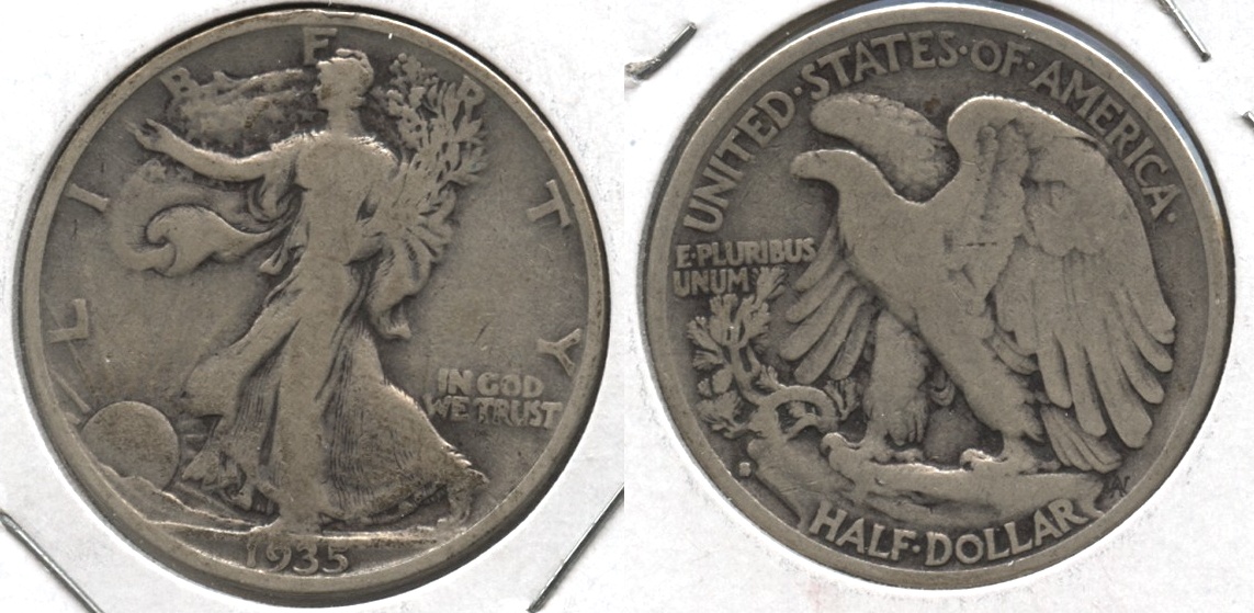 1935-S Walking Liberty Half Dollar VG-8 #d