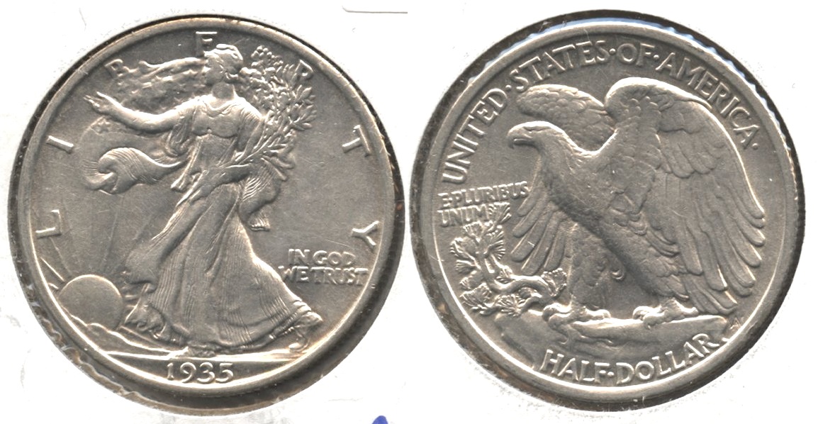 1935 Walking Liberty Half Dollar AU-50 #k