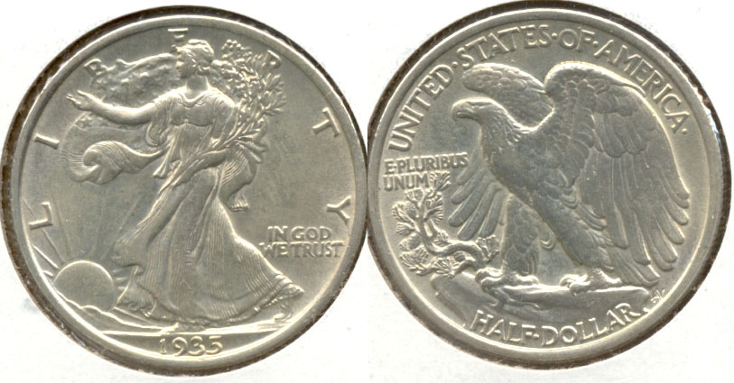 1935 Walking Liberty Half Dollar AU-58