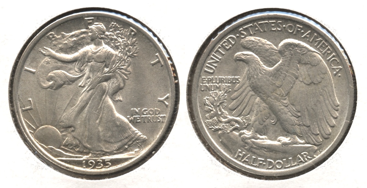 1935 Walking Liberty Half Dollar AU-58 #a