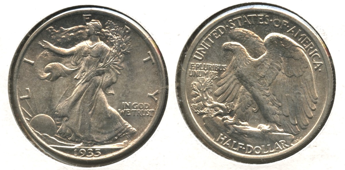 1935 Walking Liberty Half Dollar AU-58 #b