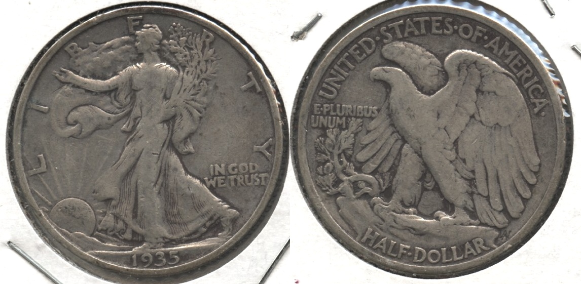 1935 Walking Liberty Half Dollar Fine-12 #j