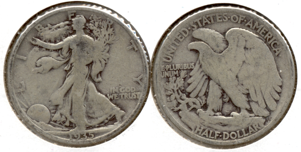 1935 Walking Liberty Half Dollar Good-4 b