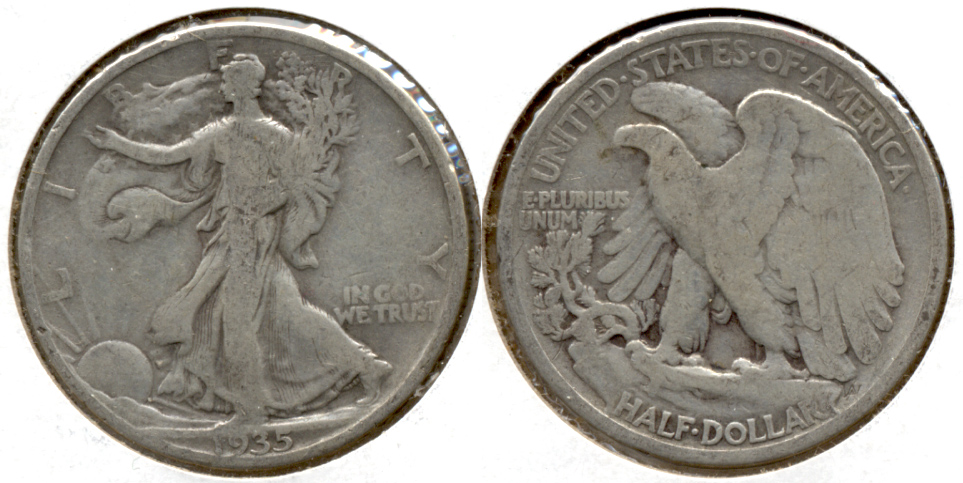 1935 Walking Liberty Half Dollar Good-4 d