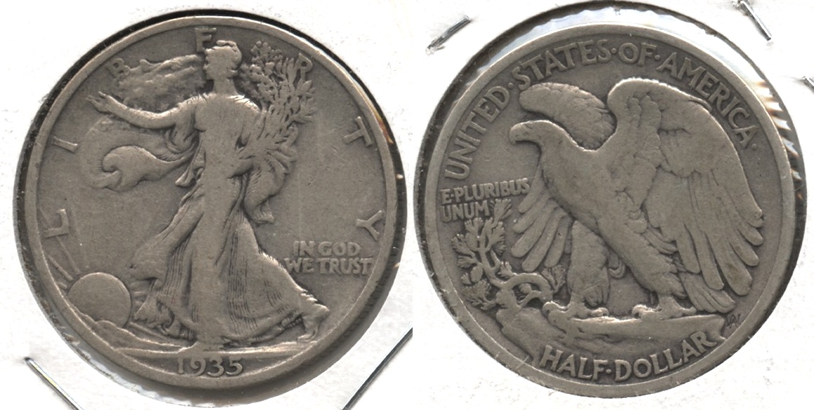 1935 Walking Liberty Half Dollar VG-8 #ab