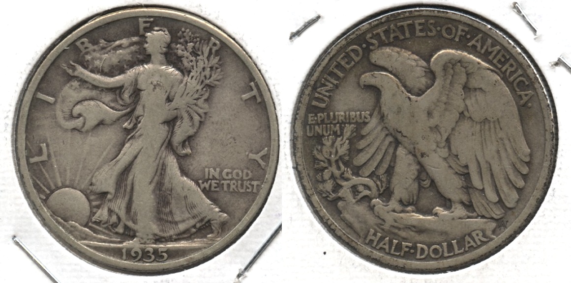 1935 Walking Liberty Half Dollar VG-8 #af