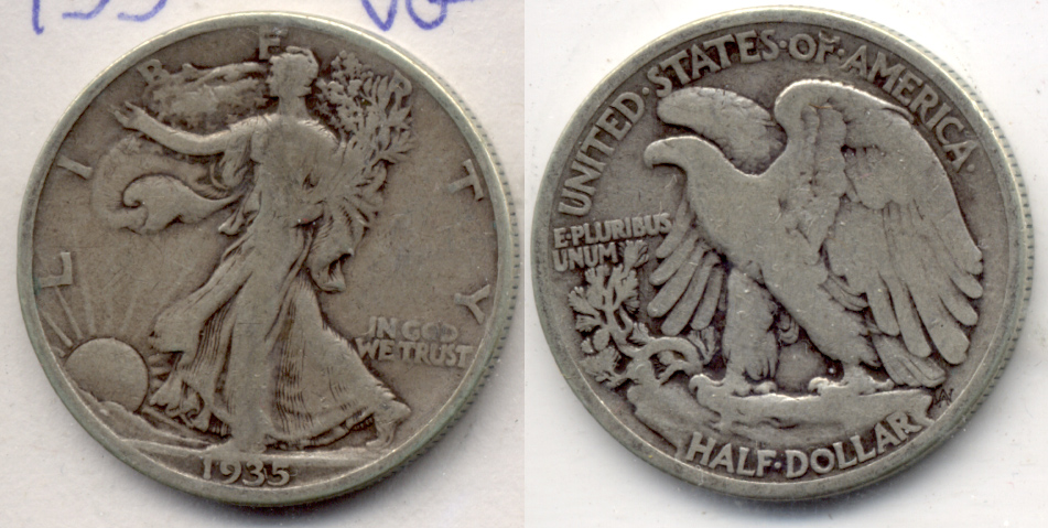 1935 Walking Liberty Half Dollar VG-8 i