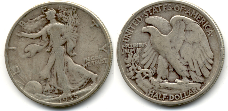 1935 Walking Liberty Half Dollar VG-8 j