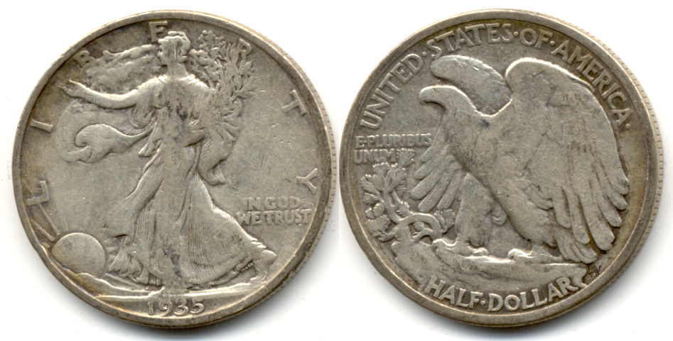 1935 Walking Liberty Half Dollar VG-8 k