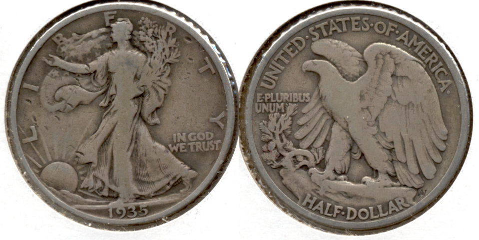 1935 Walking Liberty Half Dollar VG-8 l