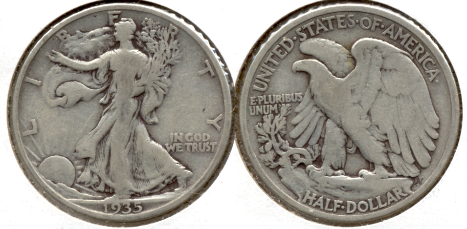1935 Walking Liberty Half Dollar VG-8 n