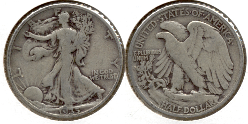 1935 Walking Liberty Half Dollar VG-8 q