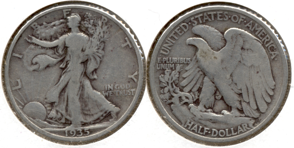 1935 Walking Liberty Half Dollar VG-8 s