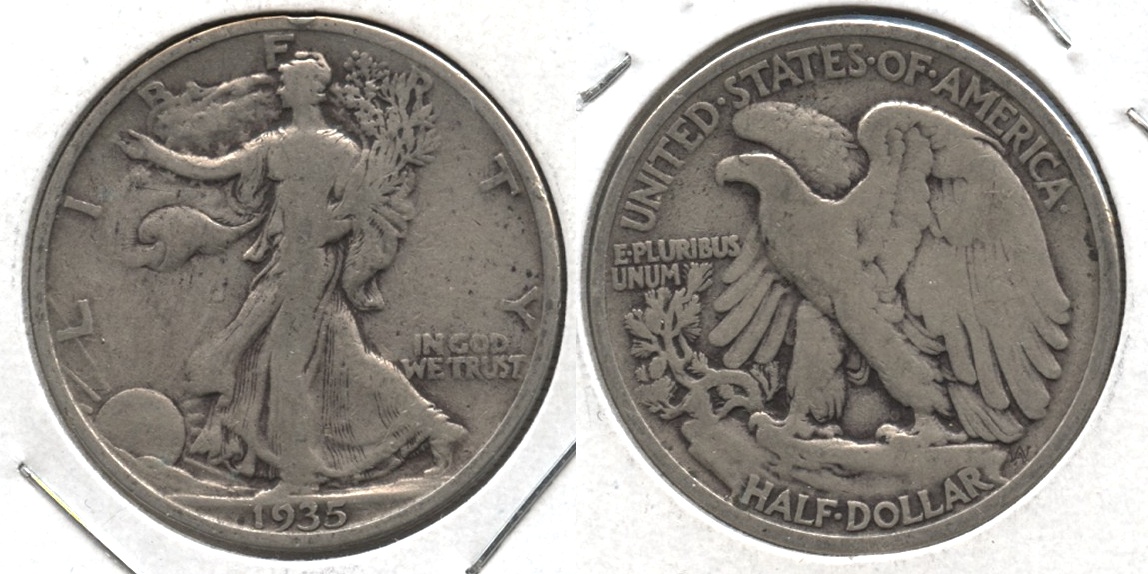 1935 Walking Liberty Half Dollar VG-8 #y