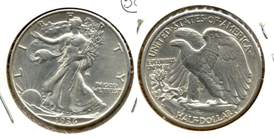 1936-D Walking Liberty Half Dollar AU-50 a