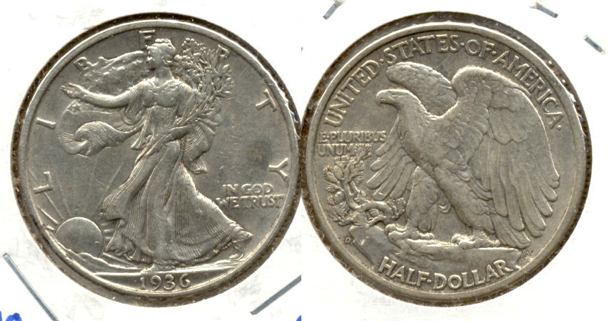 1936-D Walking Liberty Half Dollar AU-50 b