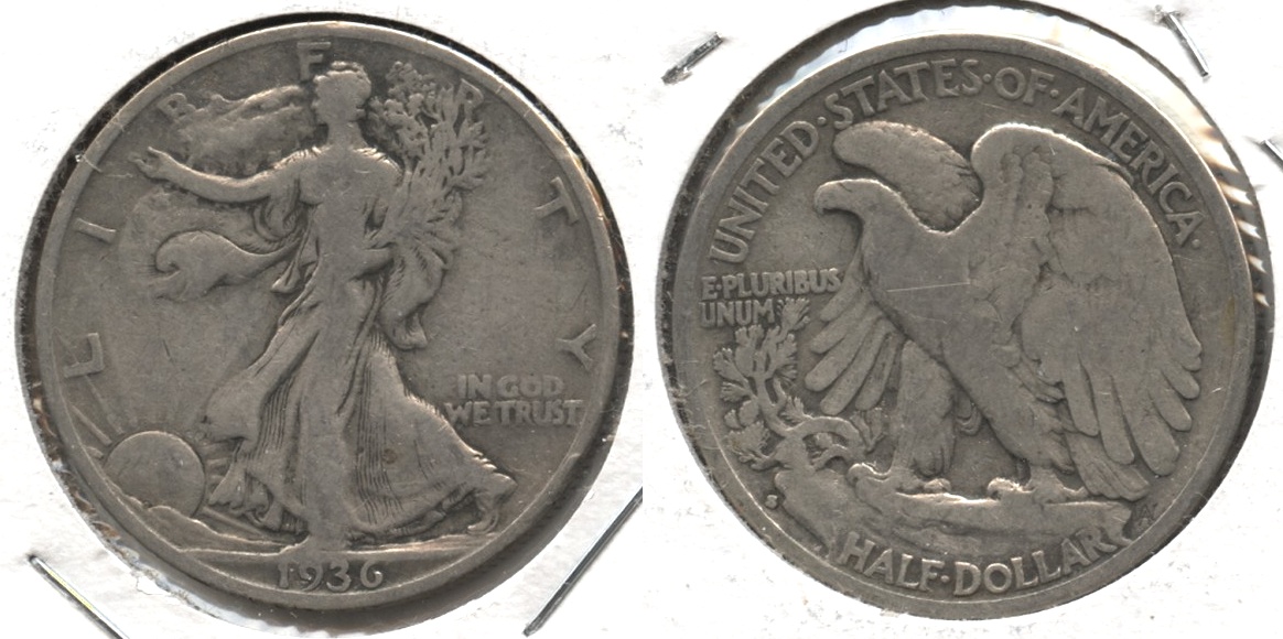 1936-S Walking Liberty Half Dollar VG-8 #a