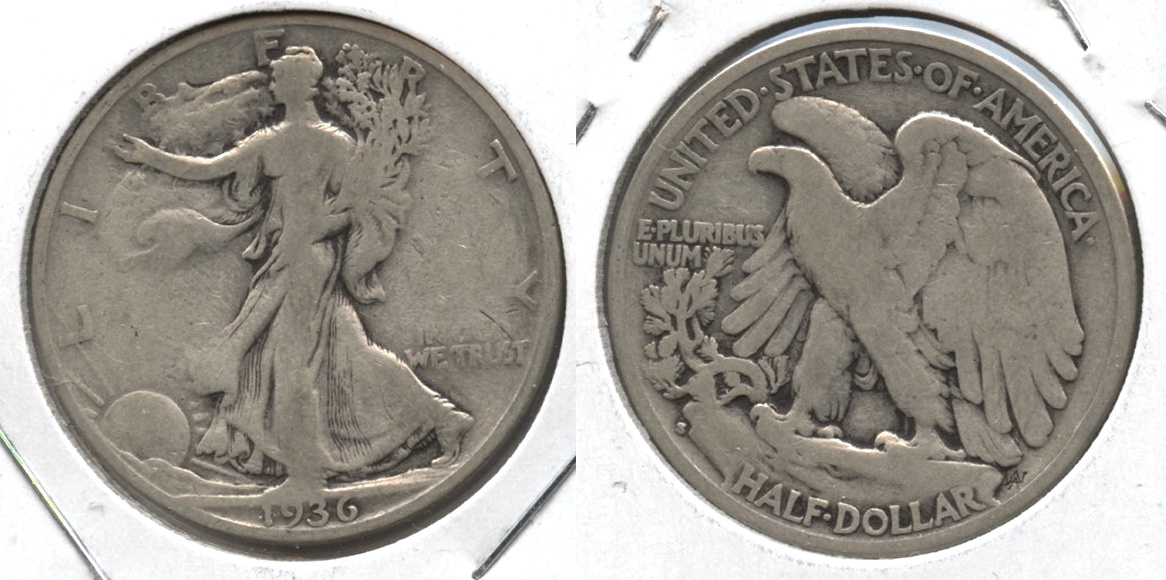 1936-S Walking Liberty Half Dollar VG-8 #j