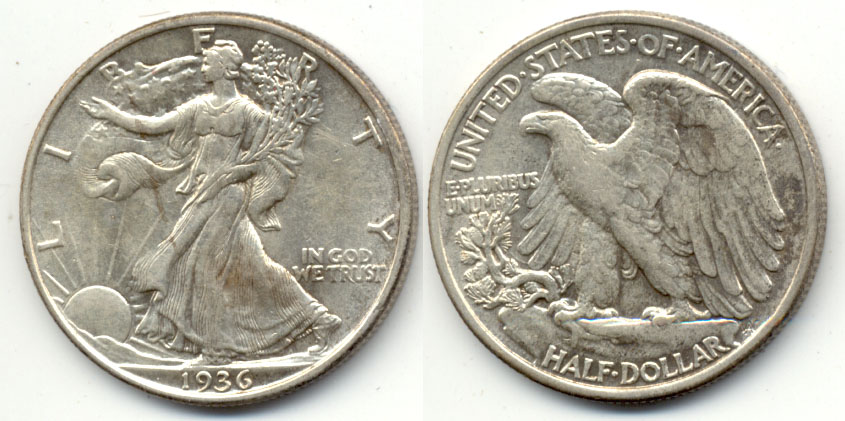 1936 Walking Liberty Half Dollar AU-50