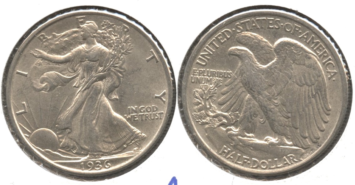 1936 Walking Liberty Half Dollar AU-53