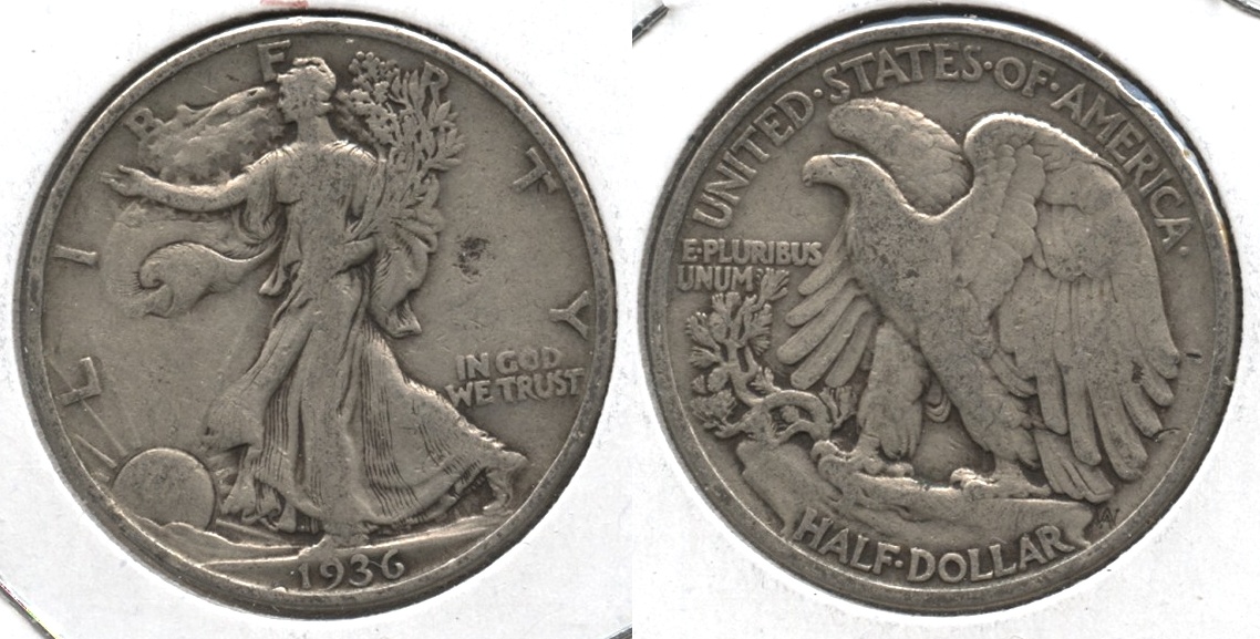 1936 Walking Liberty Half Dollar Fine-12 #aa