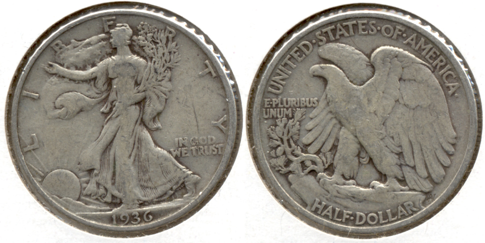 1936 Walking Liberty Half Dollar Fine-12 i
